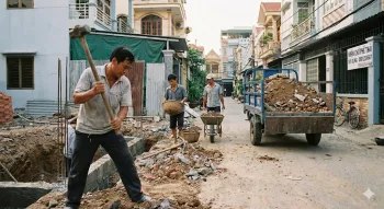 Báo Giá Dịch Vụ Đào Móng Nhà Tại Sơn Tây [2026] – Chuyên Trị Đất Cứng, Đá Ong