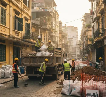 Dịch vụ vận chuyển đất trạc, trạc thải, rác thải đóng bao tại phường Cửa Nam, Hà Nội