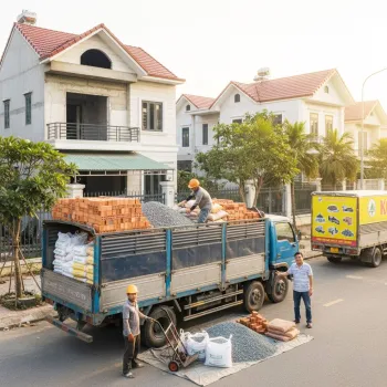 Dịch vụ giao gạch, cát, đá, xi măng đóng bao tận nhà tại phường Kiến Hưng, Hà Nội