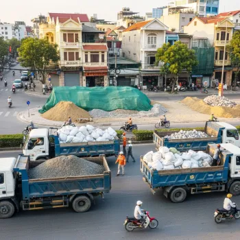 Dịch vụ vận chuyển đất trạc, trạc thải, rác thải đóng bao tại phường Láng, Hà Nội