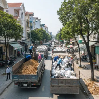 Dịch vụ vận chuyển đất trạc, trạc thải, rác thải đóng bao tại phường Ô Chợ Dừa, Hà Nội