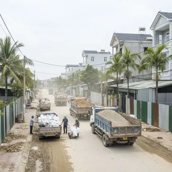 Dịch vụ vận chuyển đất trạc, trạc thải, rác thải đóng bao tại phường Phú Thượng, Hà Nội