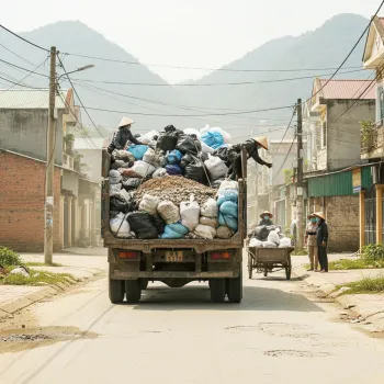 Dịch vụ vận chuyển đất trạc, trạc thải, rác thải đóng bao tại phường Sơn Tây, Hà Nội
