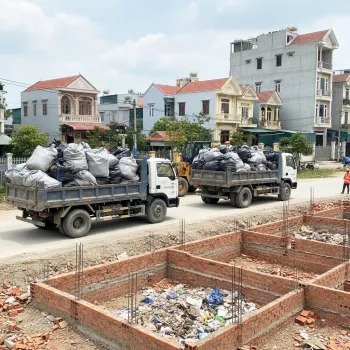 Dịch vụ vận chuyển đất trạc, trạc thải, rác thải đóng bao tại phường Tây Tựu, Hà Nội