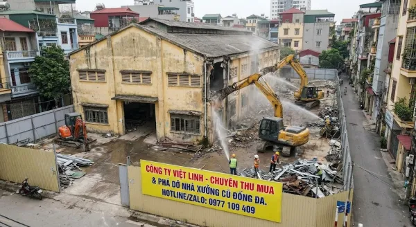 Thu Mua &amp; Phá Dỡ Nhà Xưởng Cũ Đống Đa Giá Cao Nhất - Việt Linh