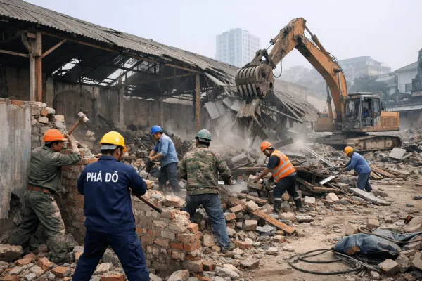 Thu Mua &amp; Phá Dỡ Nhà Xưởng Cũ Tại Gia Lâm Giá Cao | Việt Linh