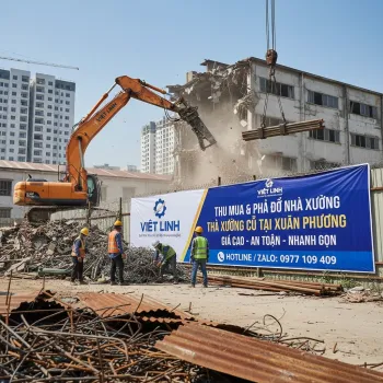 Thu Mua &amp; Phá Dỡ Nhà Xưởng Cũ Tại Xuân Phương | Giá Cao