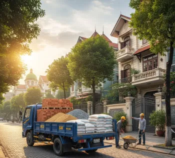 Dịch vụ giao gạch, cát, đá, xi măng đóng bao tận nhà tại phường Tùng Thiện, Hà Nội