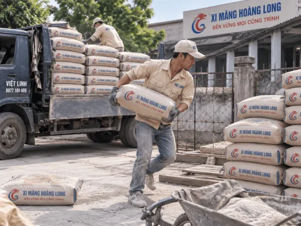 Vận chuyển xi măng Hoàng Long, Hoàng Thạch tận nơi tại Long Biên