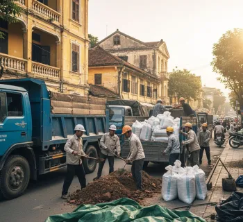 Dịch vụ vận chuyển đất trạc, trạc thải, rác thải đóng bao tại phường Văn Miếu - Quốc Tử Giám, Hà Nội