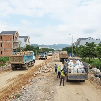 Dịch vụ vận chuyển đất trạc, trạc thải, rác thải đóng bao tại phường Việt Hưng, Hà Nội