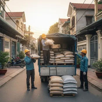Dịch vụ giao gạch, cát, đá, xi măng đóng bao tận nhà tại phường Vĩnh Hưng, Hà Nội