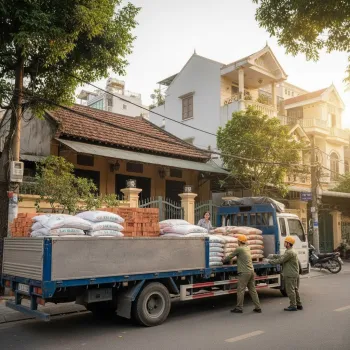 Dịch vụ giao gạch, cát, đá, xi măng đóng bao tận nhà tại phường Yên Hoà, Hà Nội