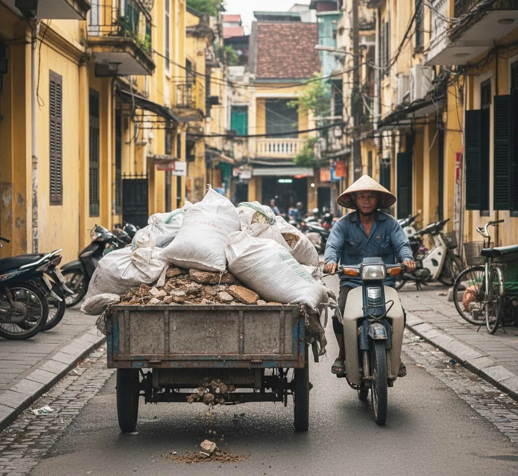 Xây Dựng Việt Linh sở hữu xe ba gác, xe ben, xe cẩu mini… đáp ứng mọi quy mô công trình, từ hộ gia đình đến dự án lớn.
