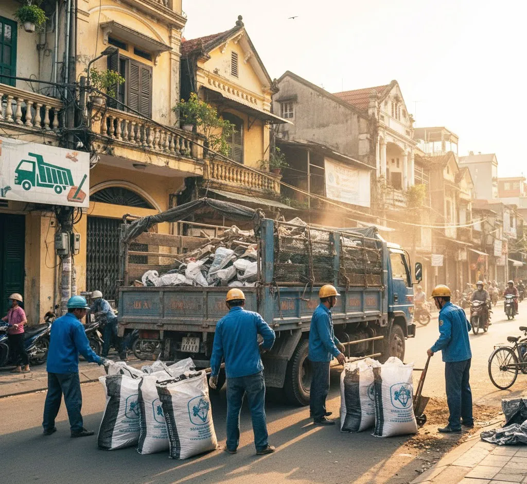Xây Dựng Việt Linh nhận vận chuyển đất trạc, trạc thải và rác thải tại mọi địa điểm tại phường Đống Đa, Hà Nội.