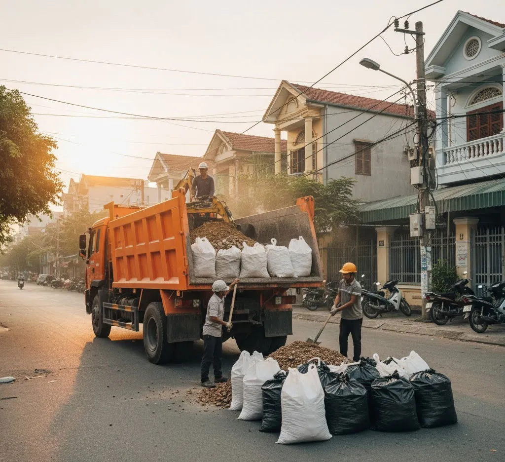 Nhận vận chuyển đất trạc, trạc thải, rác thải tại mọi địa điểm tại phường Kim Liên, Hà Nội.