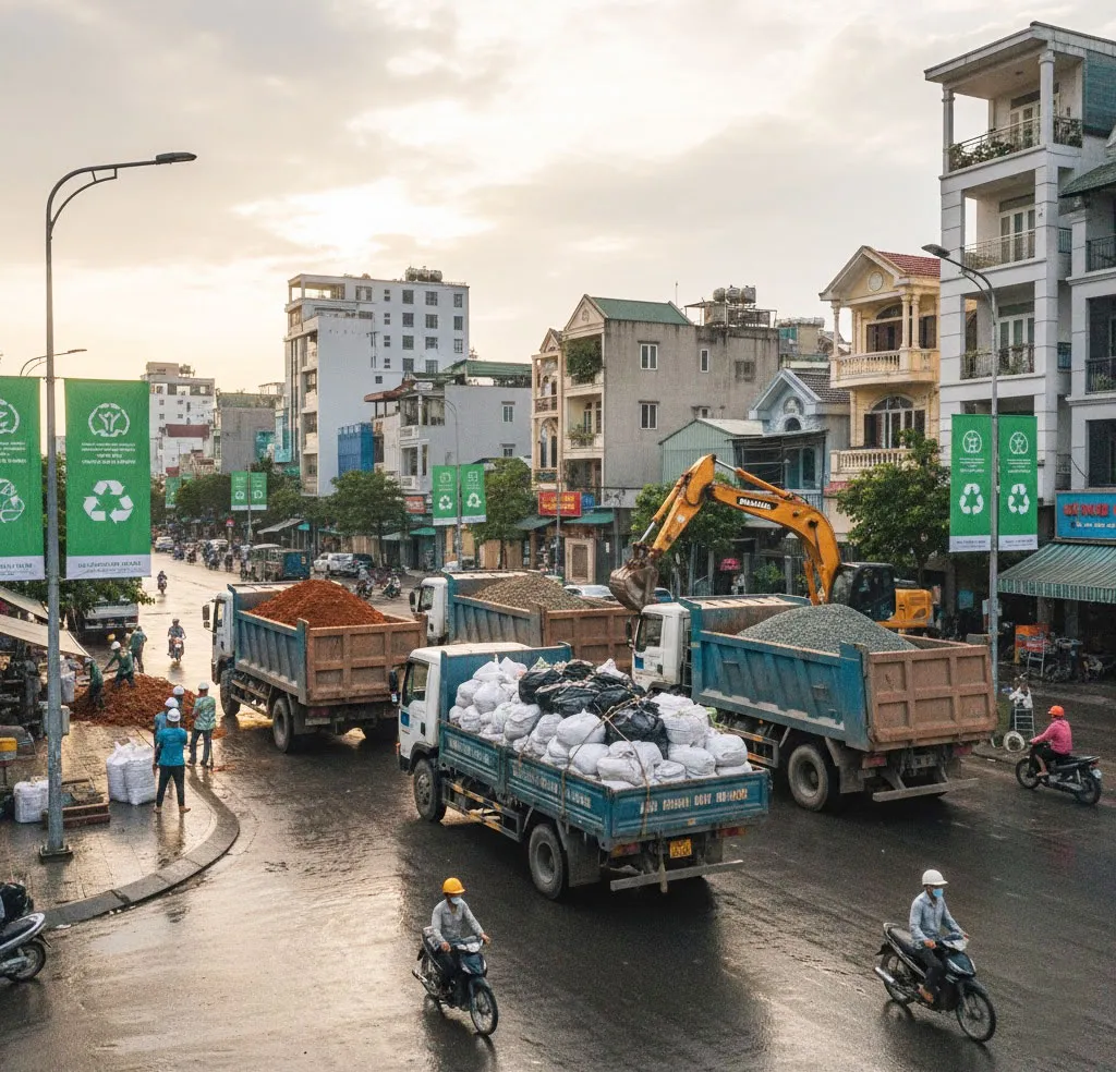 Xây Dựng Việt Linh nhận chuyển đất trạc, trạc thải và rác thải tại mọi địa điểm tại phường Láng, Hà Nội,