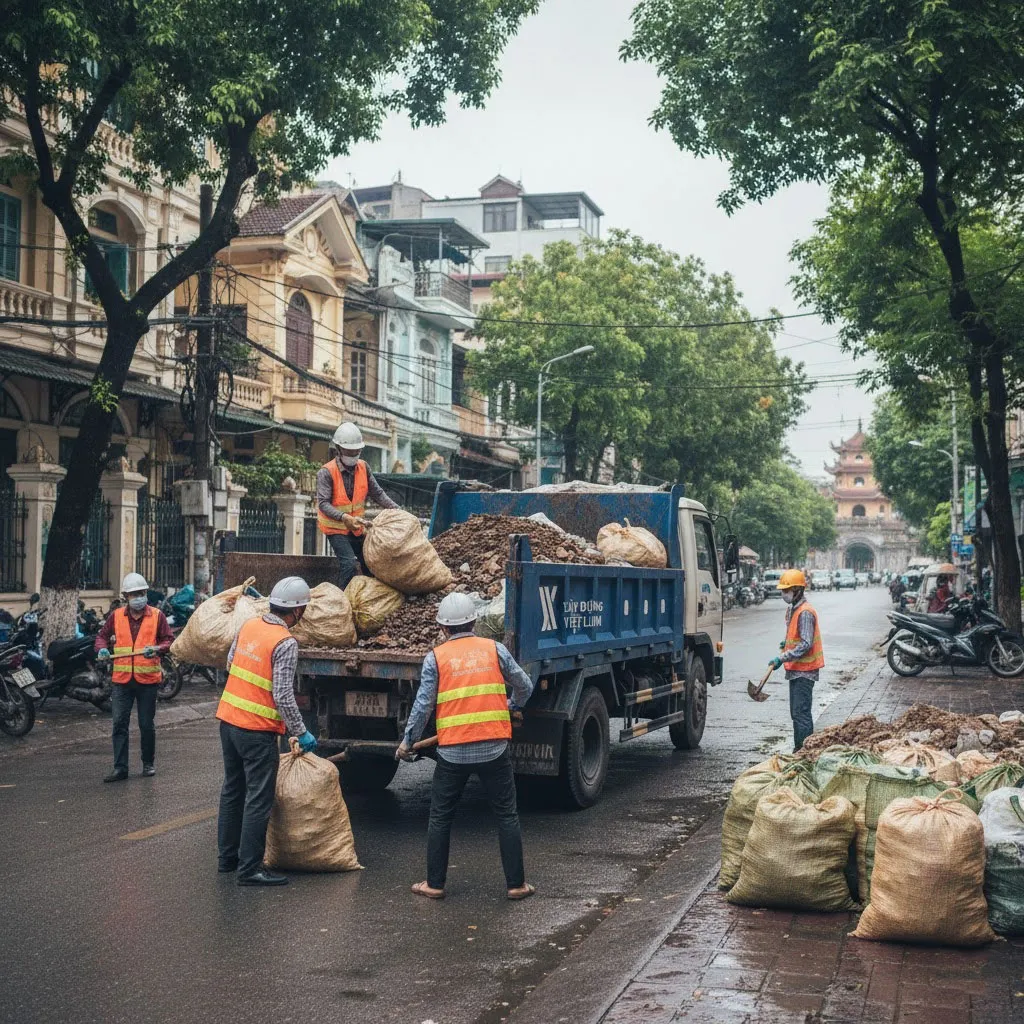 Đội ngũ công nhân, lái xe của Việt Linh được đào tạo bài bản, có kinh nghiệm xử lý rác thải.