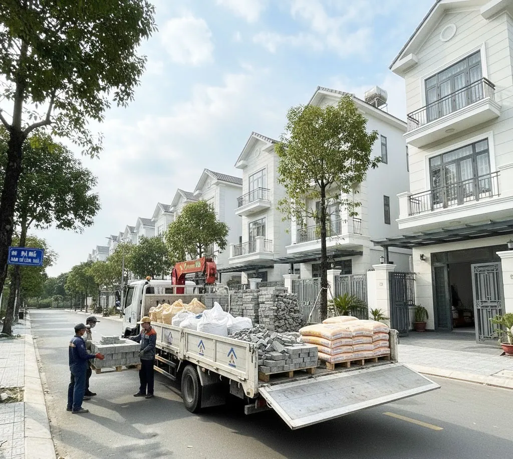 giao vật liệu xây dựng tận nhà tại phường Đại Mỗ - Uy tín, nhanh chóng, giá hợp lý.