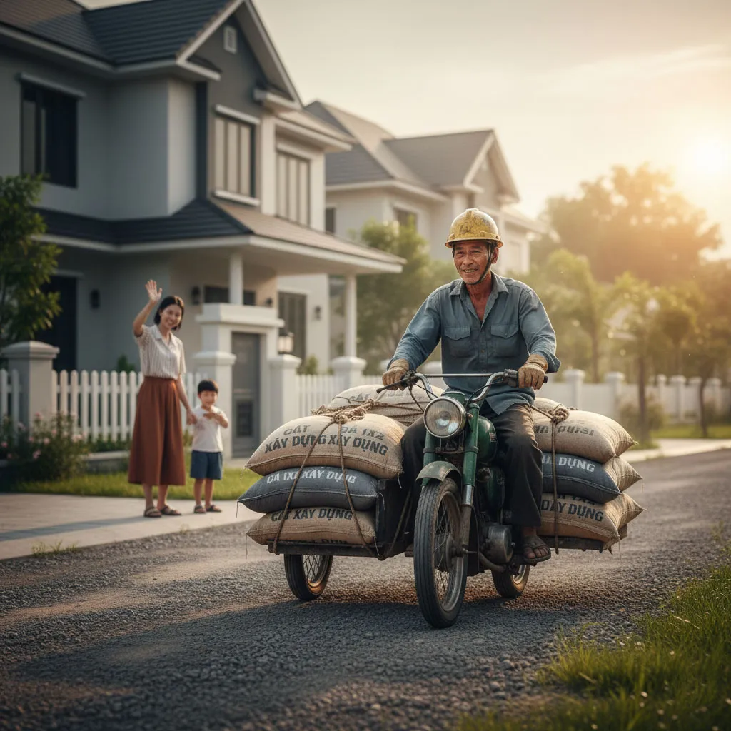 Nhận giao vật liệu tại tất cả các tuyến phố, ngõ ngách trên địa bàn phường Giảng Võ.