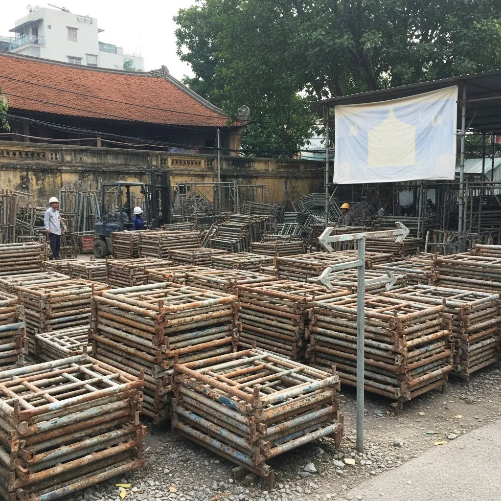 Kho hàng của chúng tôi luôn có sẵn số lượng lớn giàn giáo, đáp ứng nhanh chóng nhu cầu cho các nhà thầu, đội thi công và cá nhân tại khu vực phường Bạch Mai, Hà Nội.