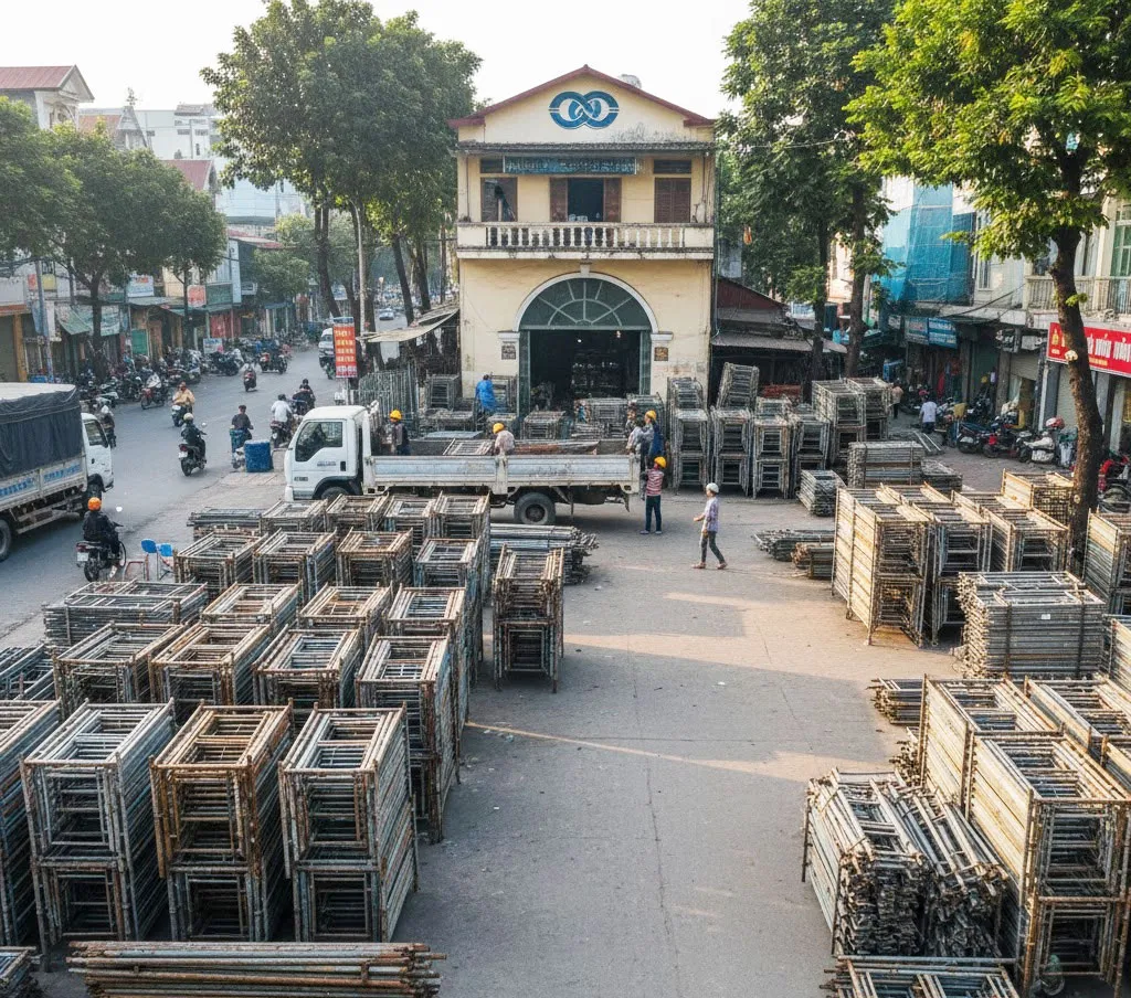 Kho giàn giáo của Việt Linh luôn có sẵn số lượng lớn, đảm bảo đáp ứng kịp thời cho mọi công trình tại phường Kim Liên, Hà Nội.