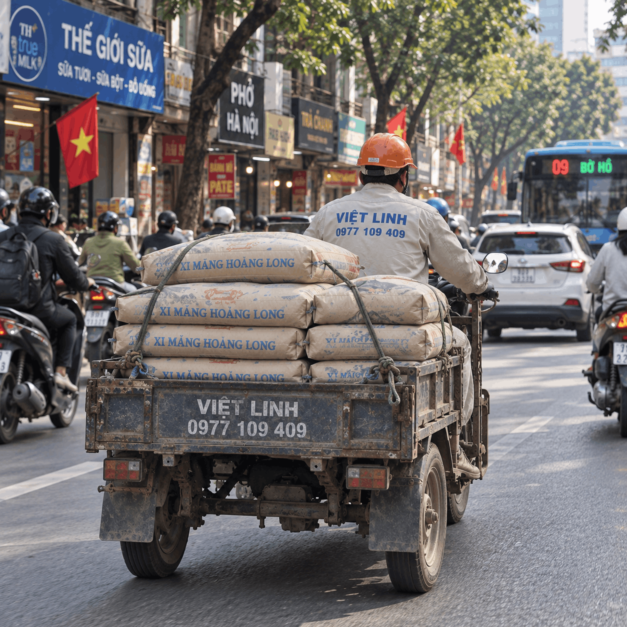 Báo giá xi măng Hoàng long hai bà trưng