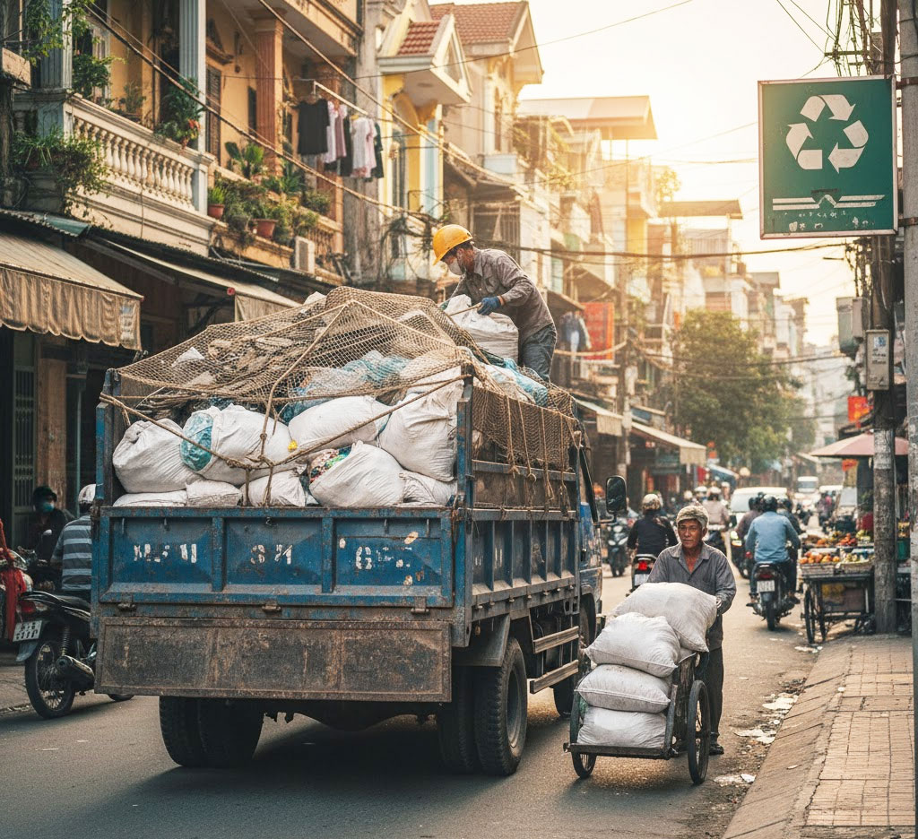 Dịch vụ vận chuyển đất trạc, trạc thải, rác thải đóng bao tại phường Hai Bà Trưng, Hà Nội