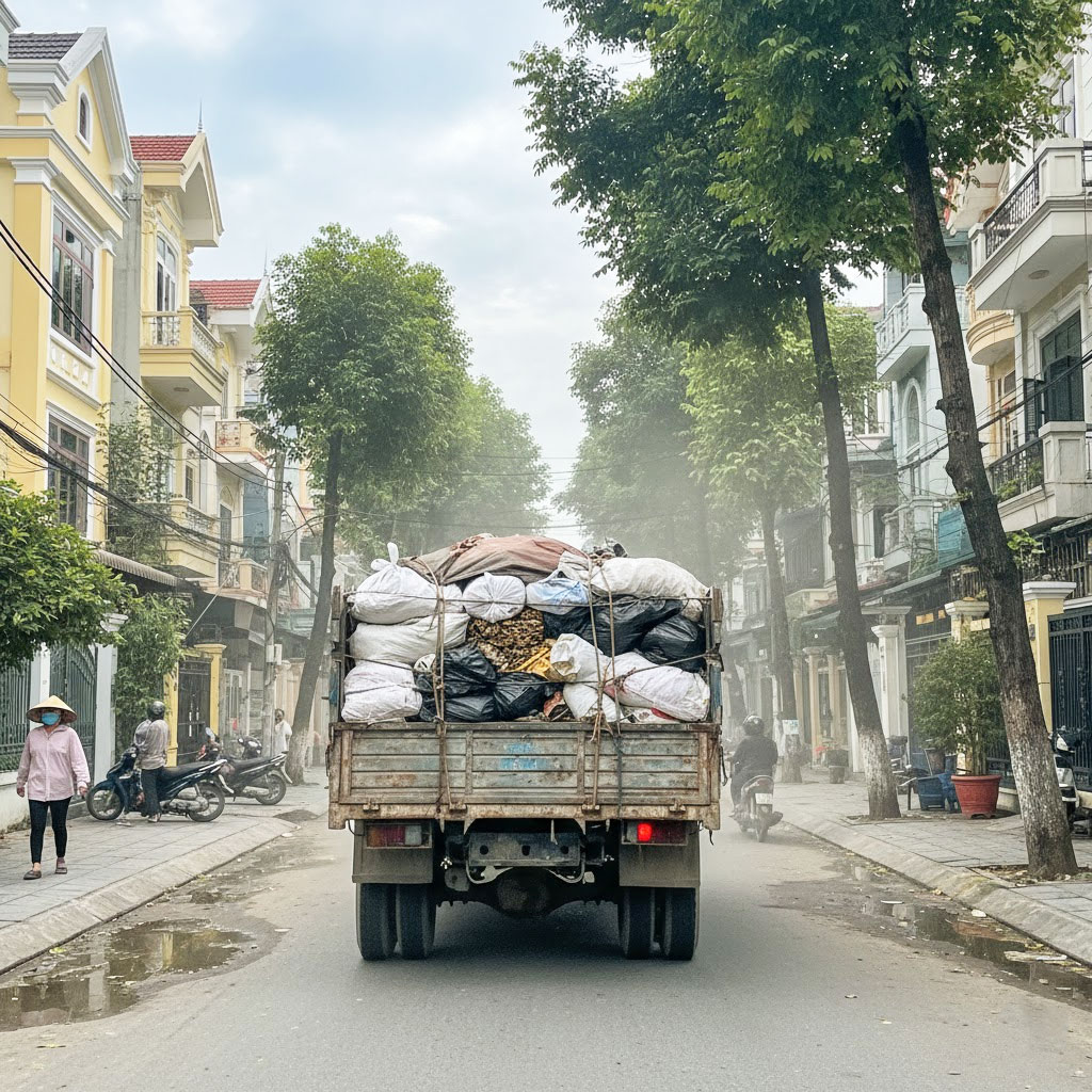 Dịch vụ vận chuyển đất trạc, trạc thải, rác thải đóng bao tại phường Tây Hồ, Hà Nội
