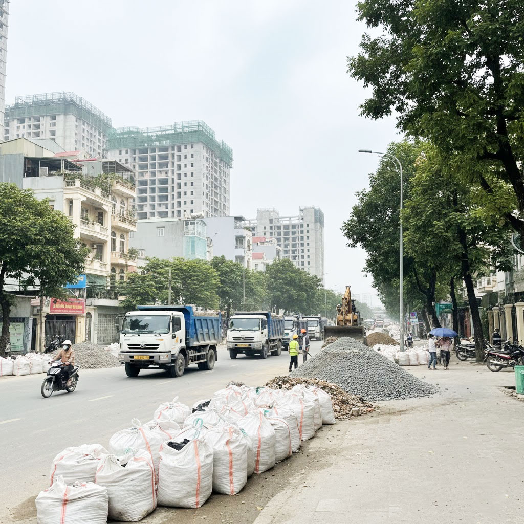 Dịch vụ vận chuyển đất trạc, trạc thải, rác thải đóng bao tại phường Yên Hòa, Hà Nội